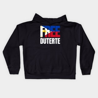 Free Duterte Supporter President Rodrigo Digong Duterte Kids Hoodie
